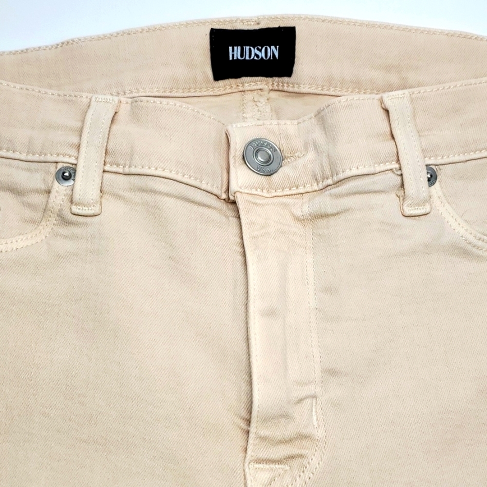 HUDSON Nico Midrise Ankle Supmer Skinny Jeggings 32 Cream NWOT Womens - Picture 6 of 14